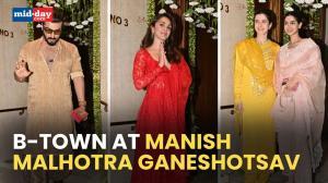 B-Town stars gather at Manish Malhotra's home to celebrate Ganesh Chaturthi.