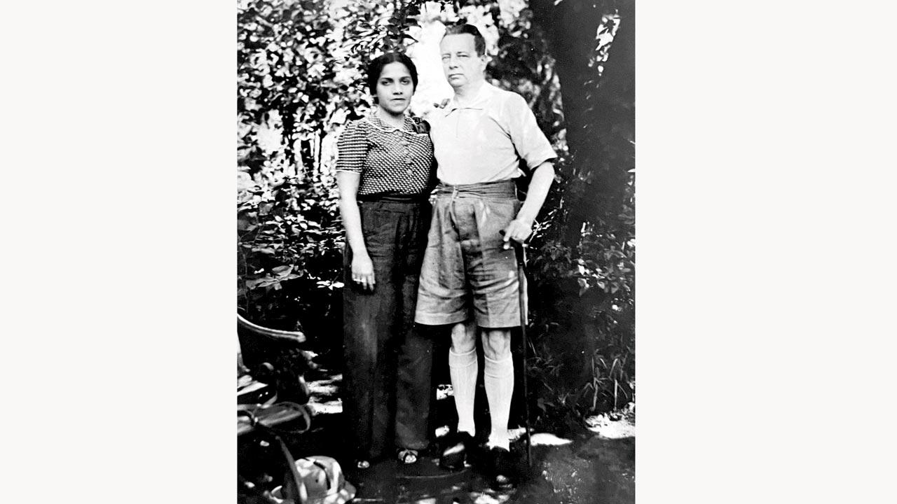 With husband Jules Craen, violinist and founder-conductor of the Bombay Symphony Orchestra