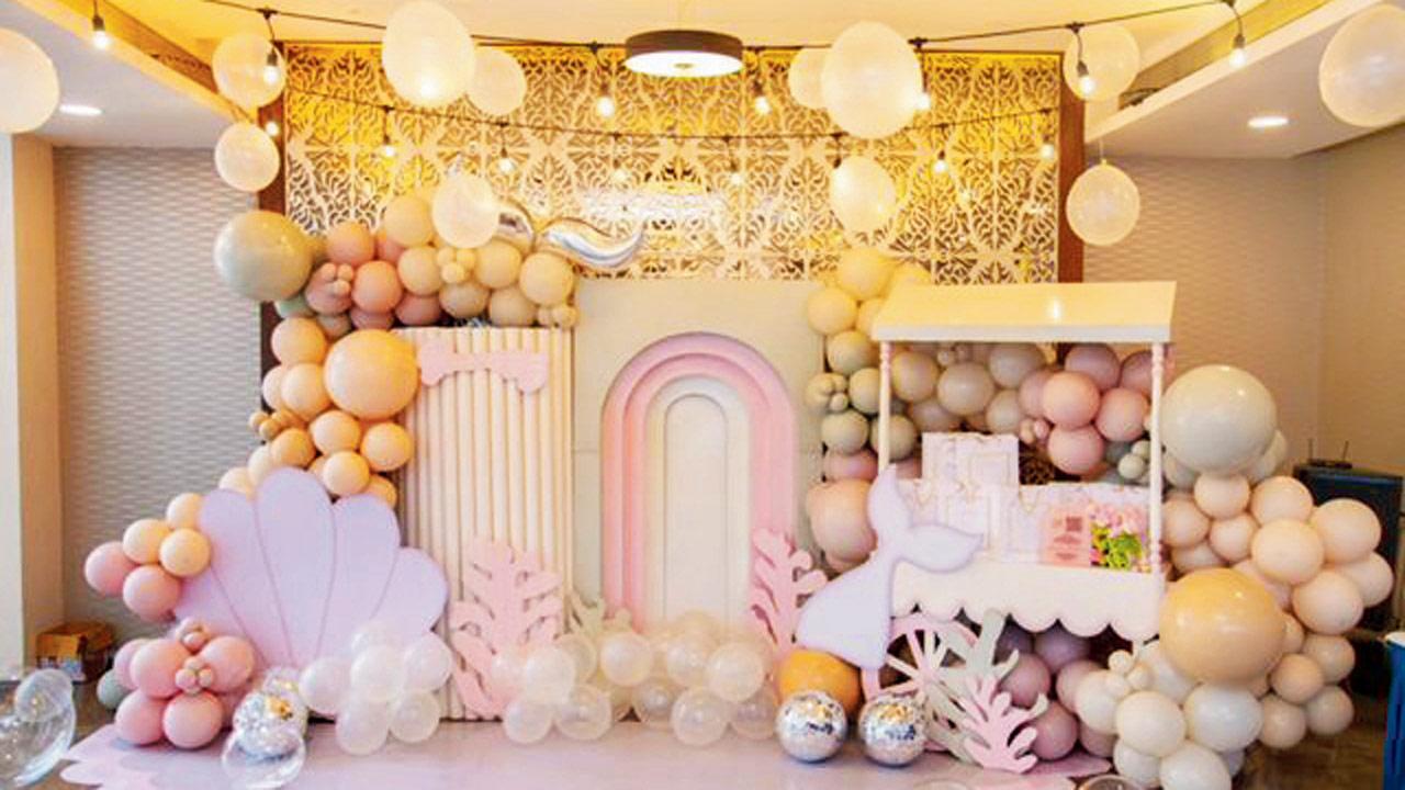 Pink pastel and seashell-themed decor