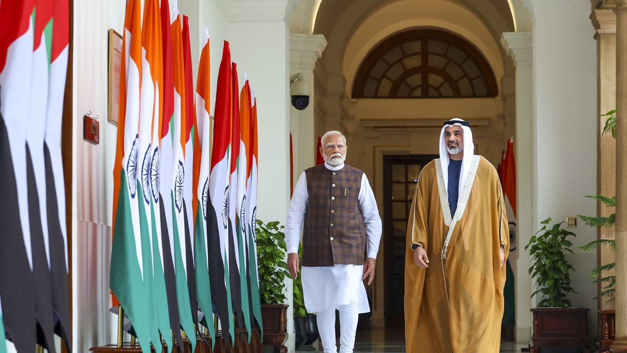 The visit follows PM Modi's February trip to the UAE, during which he met with UAE President Sheikh Mohamed bin Zayed Al Nahyan and witnessed the signing of eight agreements to deepen economic and commercial cooperation.