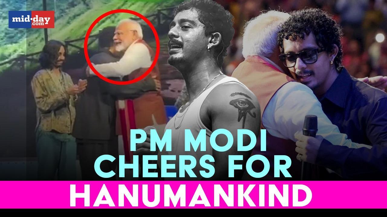 PM Narendra Modi hugs Rapper Hanumankind at 'Modi and US' event | BIG DAWGS