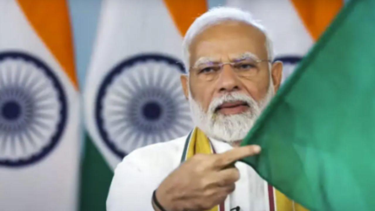 IN PHOTOS: PM Modi flags off three Vande Bharat trains