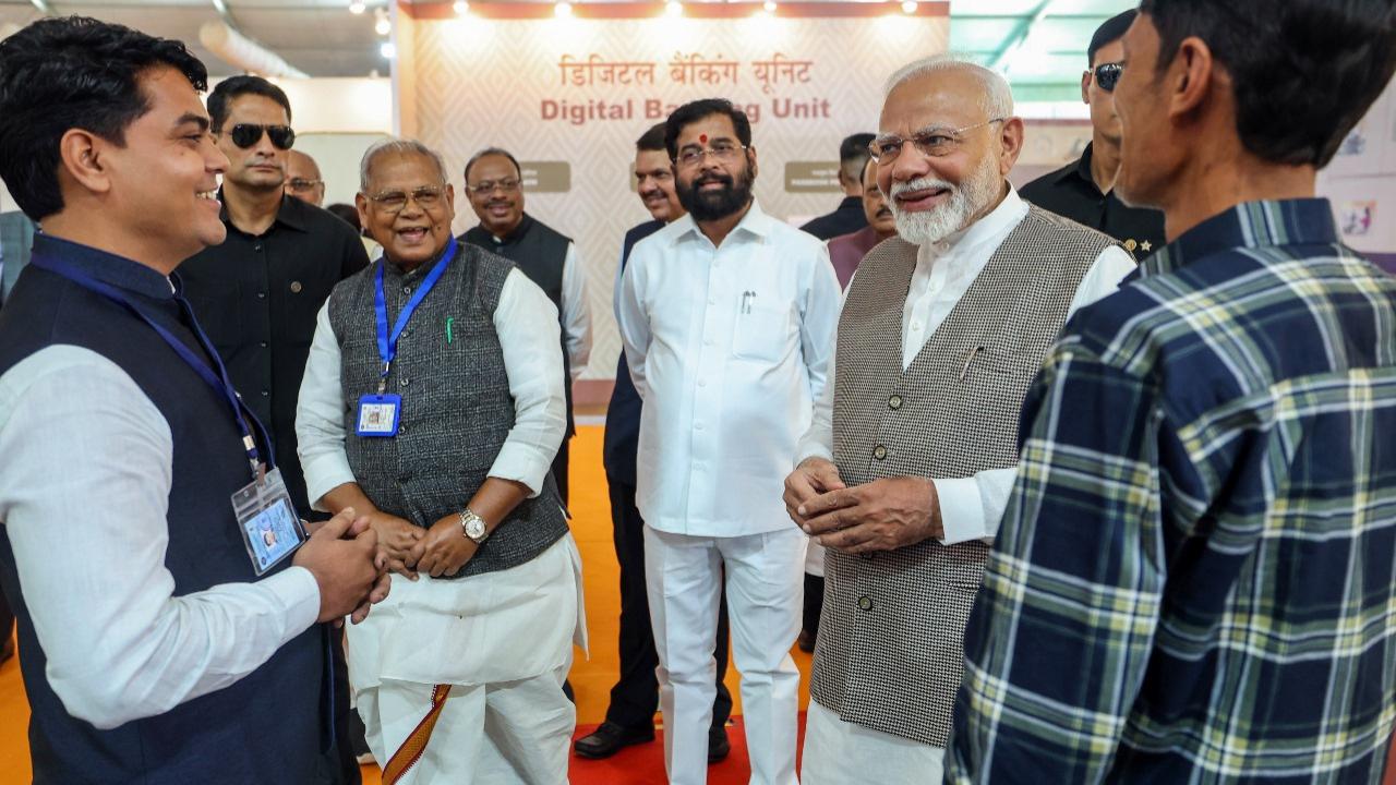 He was joined by Maharashtra Chief Minister Eknath Shinde at the event