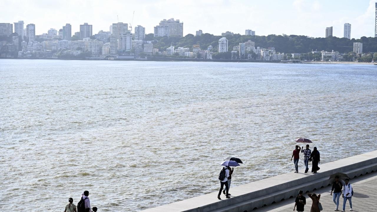 A high tide of about 3.54 metres was expected to hit Mumbai at 2.55 pm on Monday, the BMC said
