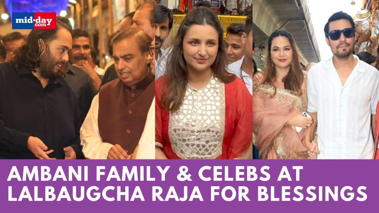 The Ambani family, Parineeti Chopra, and Randeep Hooda visit Lalbaughcha Raja