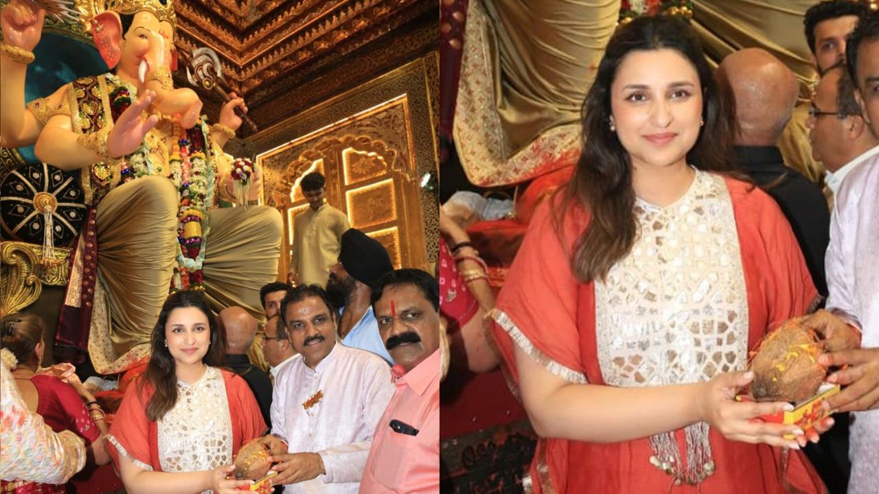 Ganesh Chaturthi 2024: Parineeti Chopra seeks blessings at Lalbaugcha Raja, says, 'her heart is full'