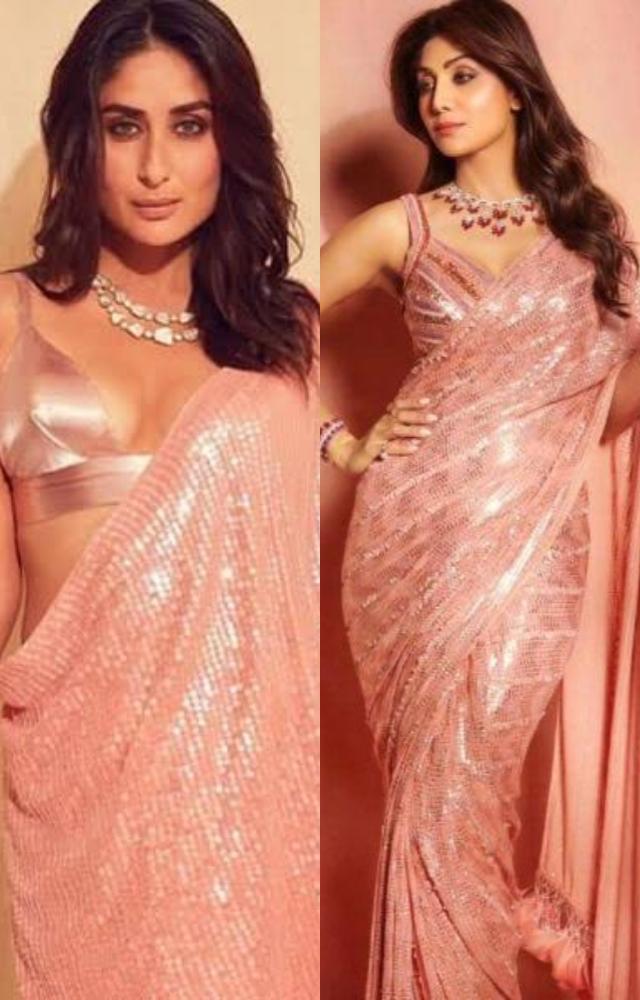 Bollywood celebs slaying peach saree