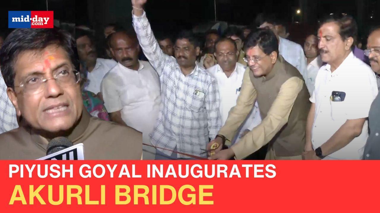 Union Minister Piyush Goyal inaugurates Akrurli bridge in Kandivali - Watch