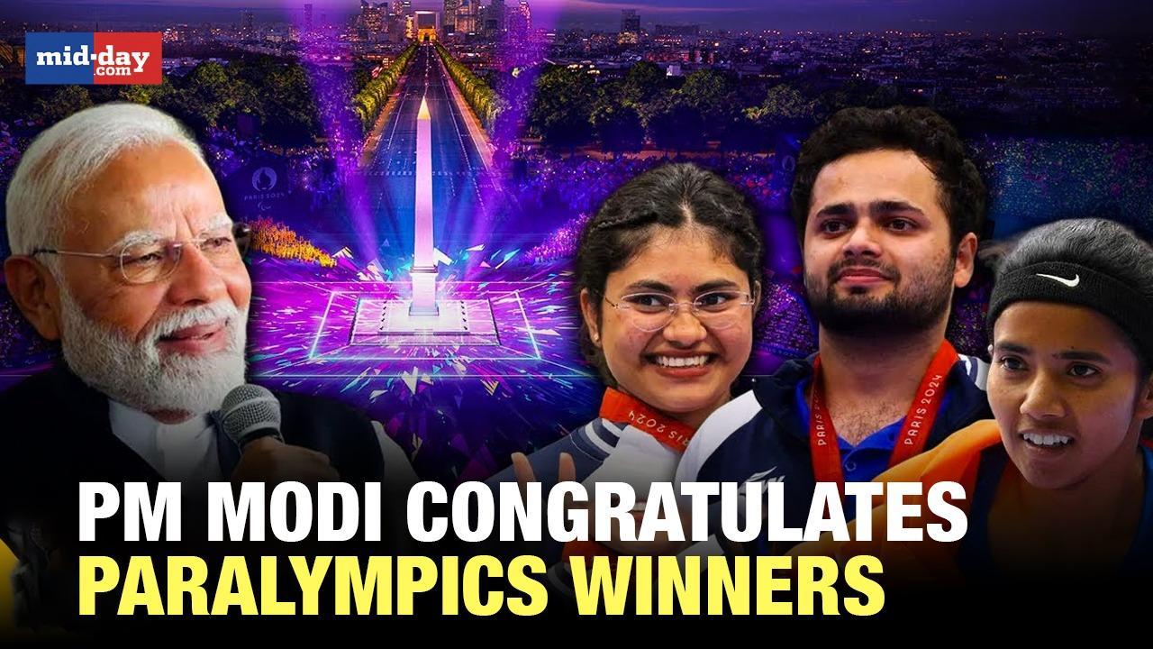 PM Modi congratulates Paralympics winners over phone call - Watch video