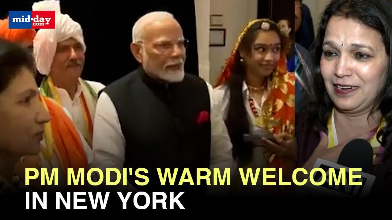 PM Modi reaches New York, gets grand welcome from the Indian diaspora