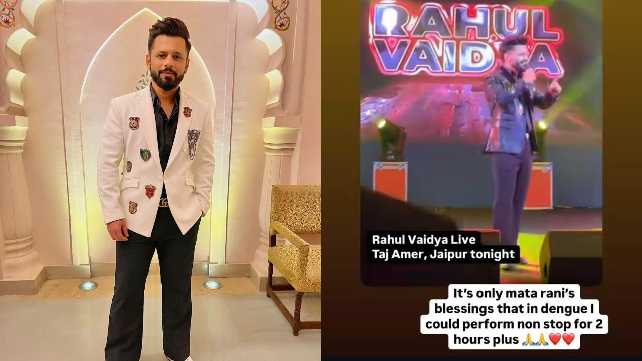 Singer Rahul Vaidya performs non-stop for 2 hours in Jaipur despite dengue fever