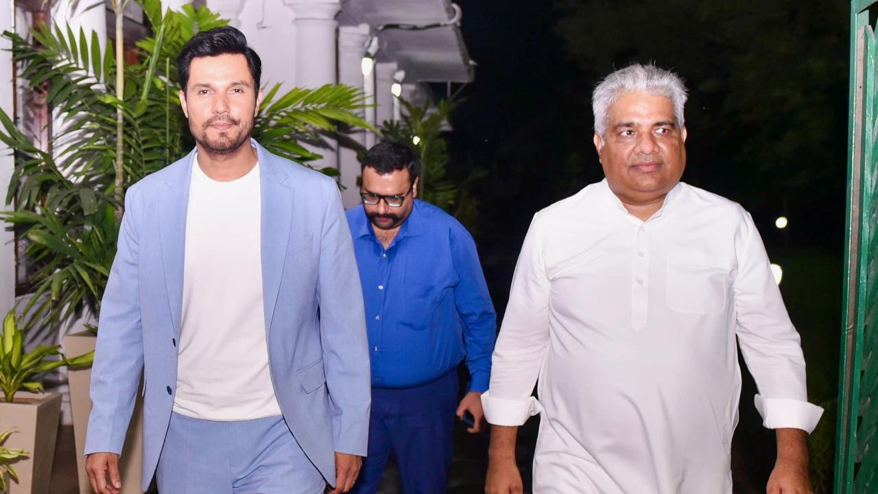 Randeep Hooda meets Union Environment Minister Bhupender Yadav