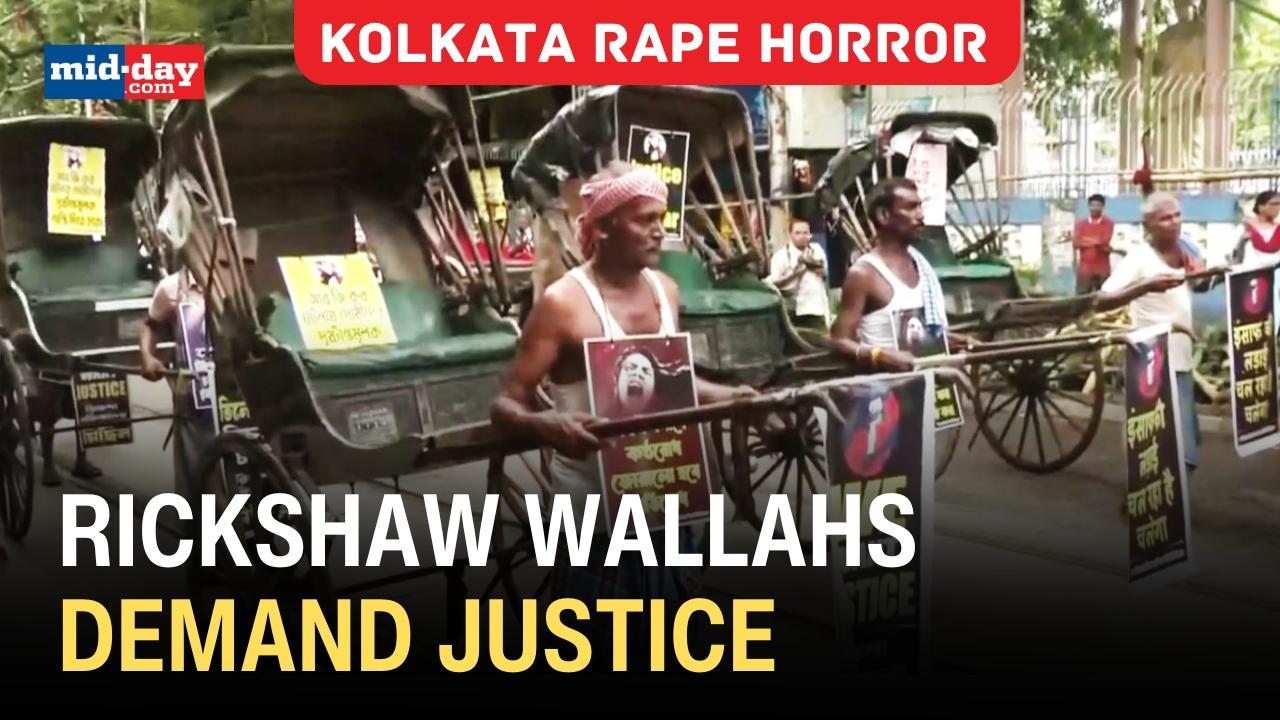 Kolkata rape horror: Rickshaw wallahs demand justice for Abhaya - WATCH