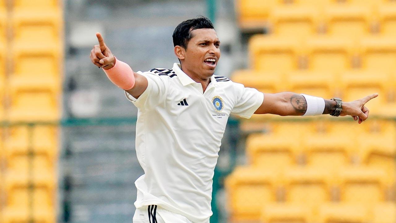 Duleep Trophy: Musheer Khan falls short of completing double century, Navdeep Saini showcases late heroics