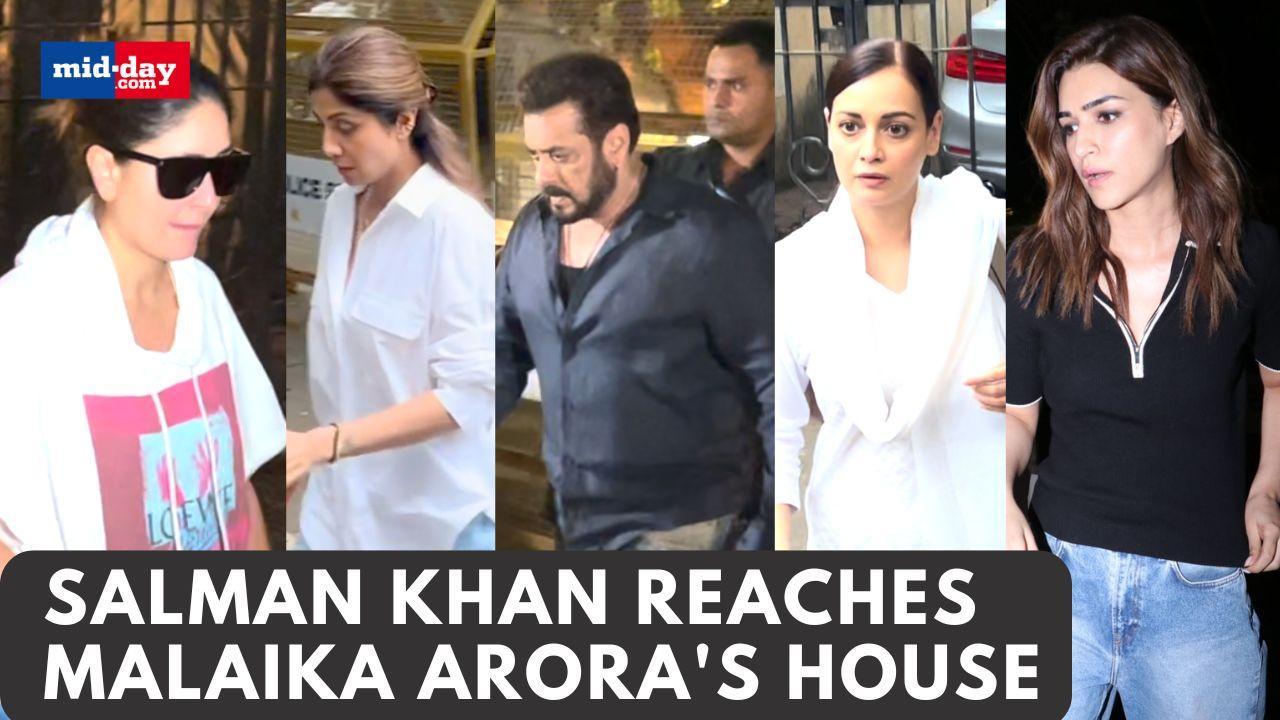 Salman Khan, Kriti Sanon & Kareena Kapoor at Malaika Arora's house 