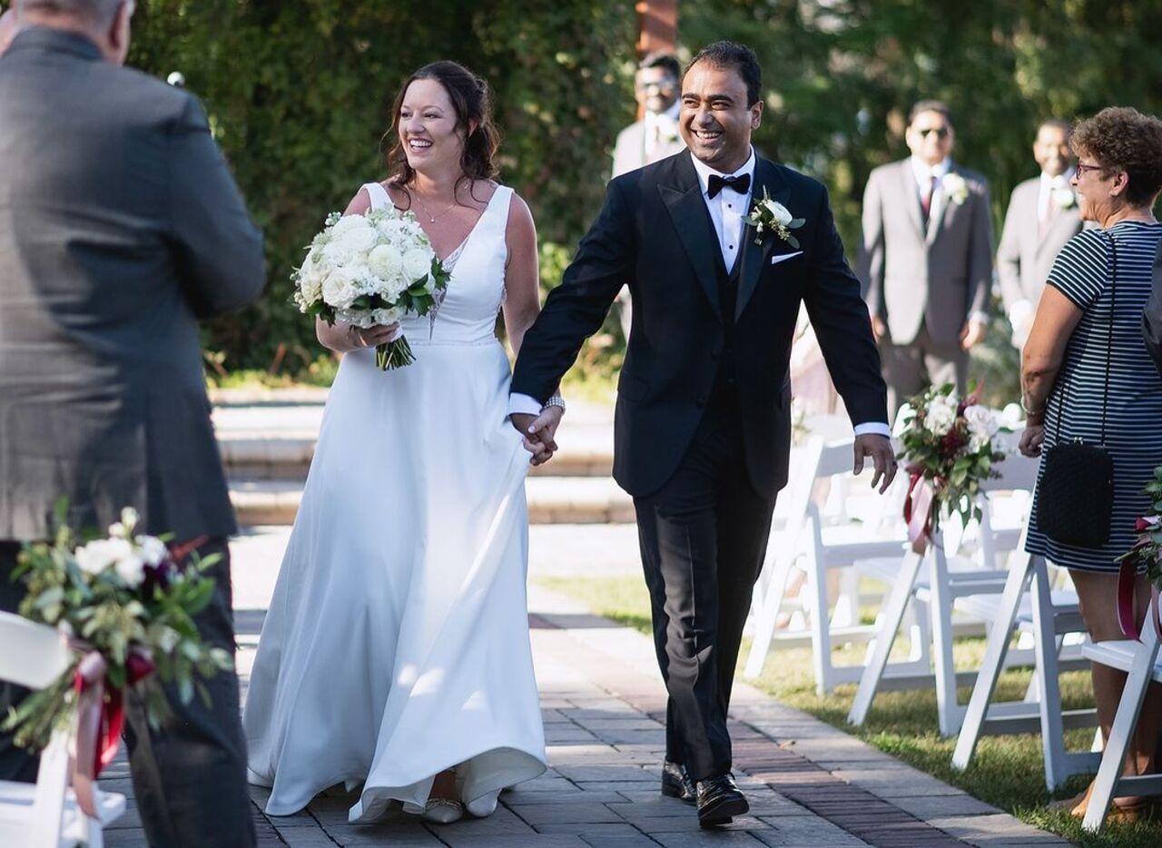 The picturesque backdrop of Lake Geneva provided a perfect setting for the intimate wedding