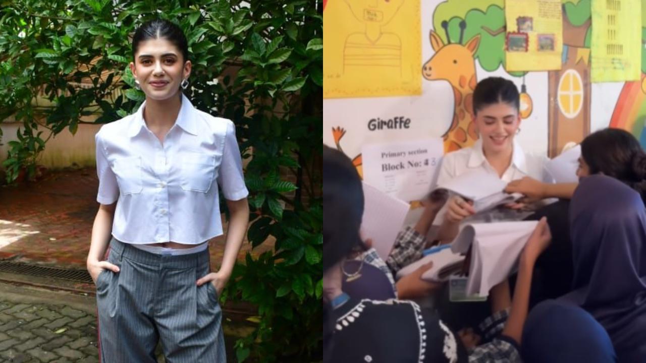 On Teacher’s Day, Sanjana Sanghi conducts a class for underprivileged kids