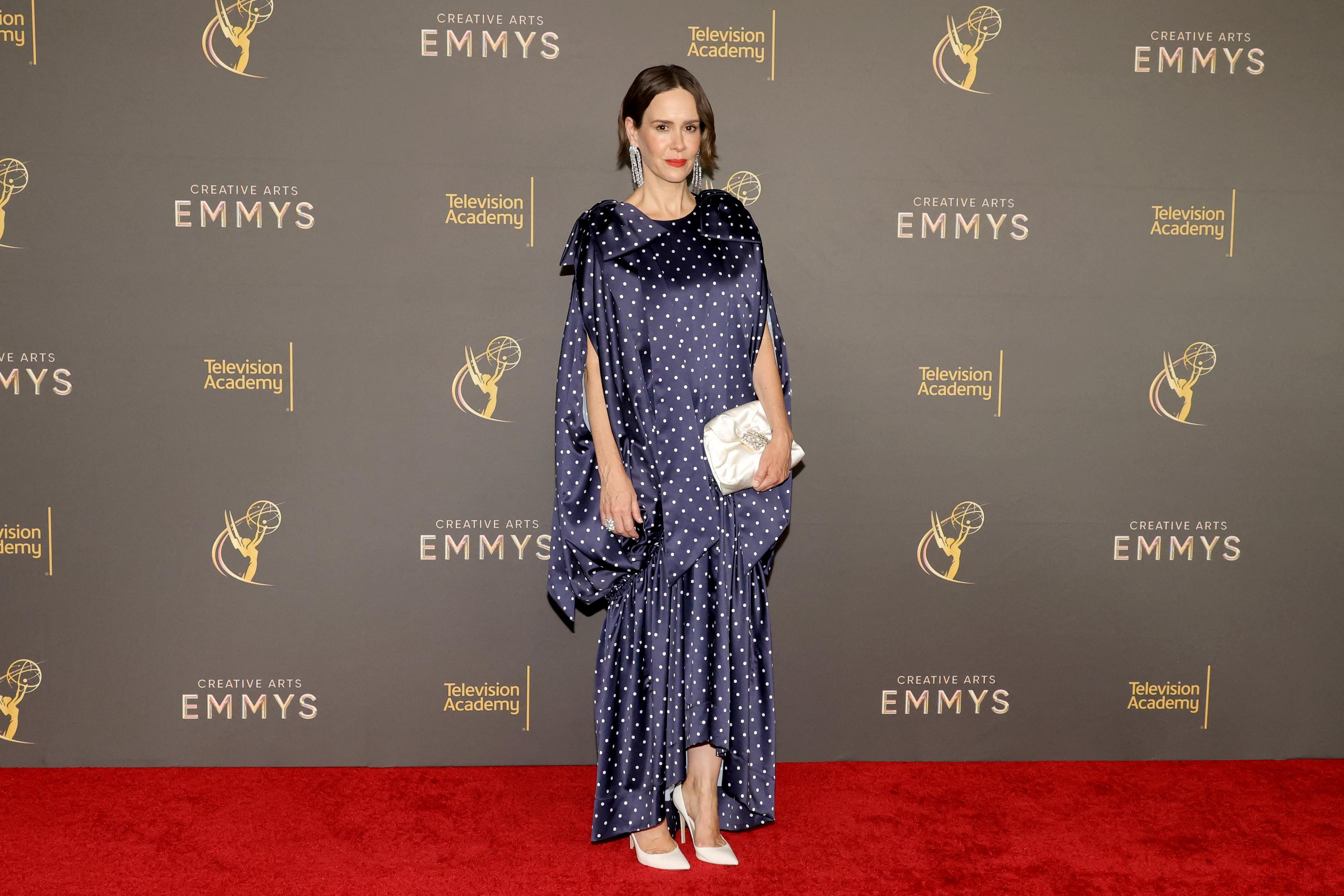 Sarah Paulson attends the 76th Creative Arts Emmys Winner's Walk at Peacock Theater