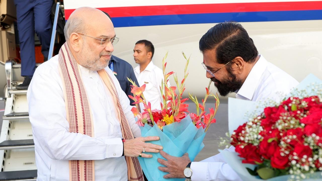 Amit Shah holds meeting with CM Shinde, Dy CMs Ajit Pawar and Devendra Fadnavis during his Mumbai visit