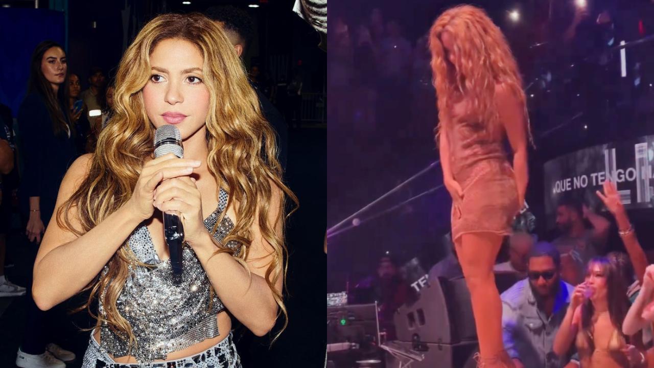 Shakira walks off stage after fans film under her dress - watch video