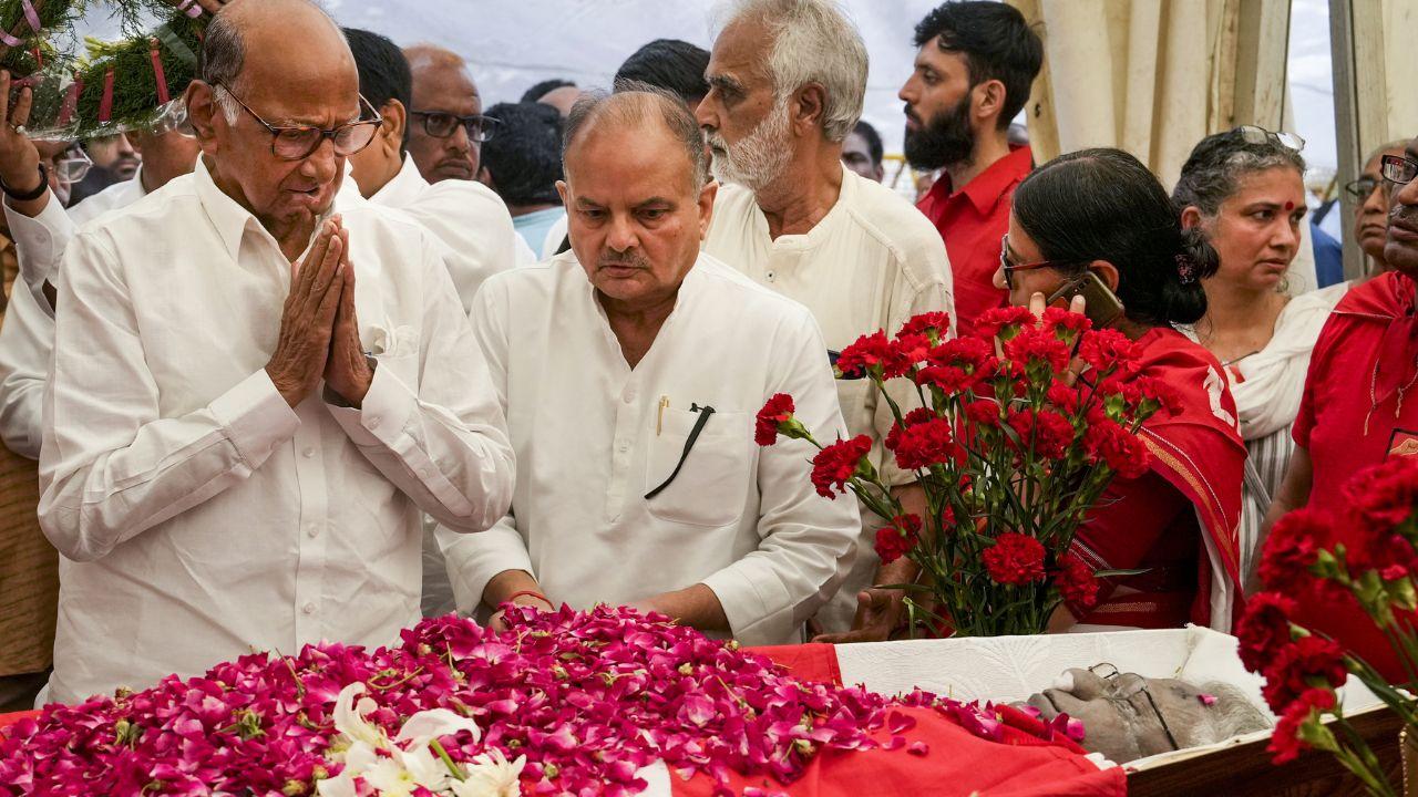 BJP president JP Nadda paid his last respects to Yechury at his residence, placing a wreath on behalf of Prime Minister Narendra Modi to honour the Marxist leader’s contributions.