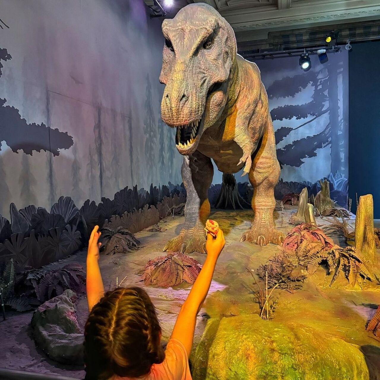 Inaaya too had fun and raised her hands to hug the T-Rex installation at the museum. She also read up on the facts of the dinosaurs and packed some lessons on the trip. 