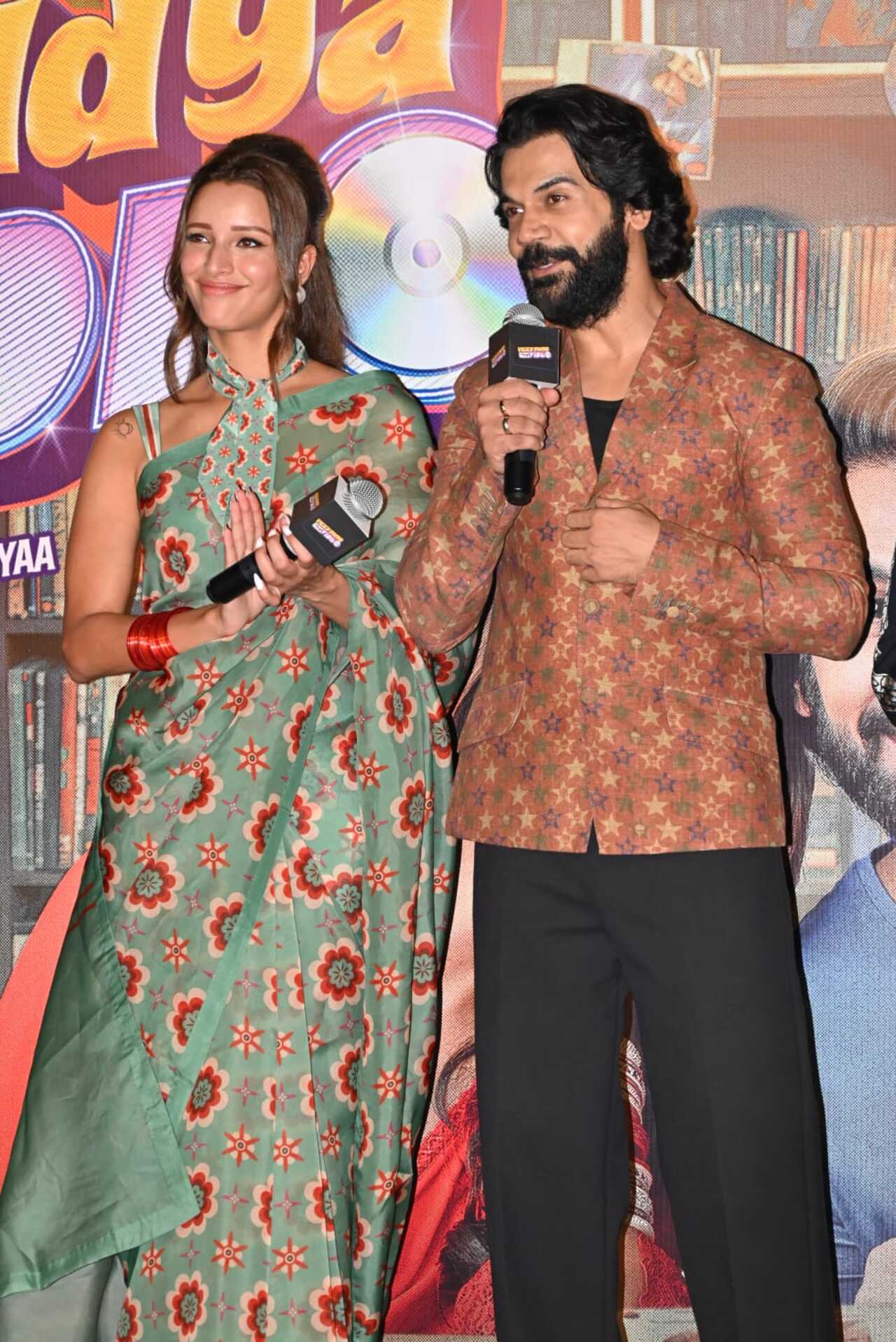 The makers of the romantic drama 'Vicky Vidya Ka Woh Wala Video', starring Rajkummar Rao and Triptii Dimri unveiled its trailer. The stars were spotted at the launch. 