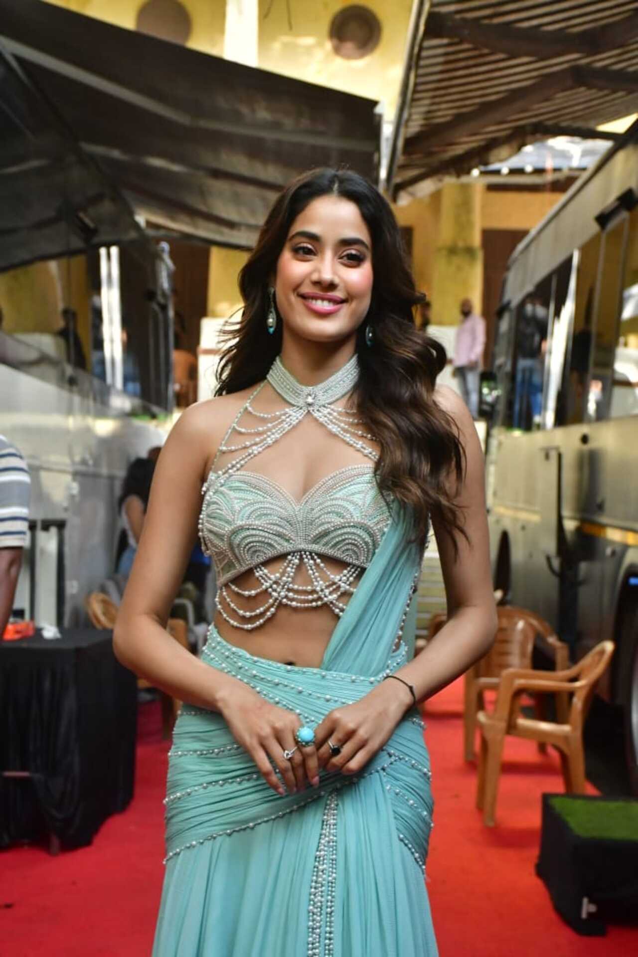 He was joined by Janhvi Kapoor, who wore a blue outfit, similar to her character’s look in the film. 