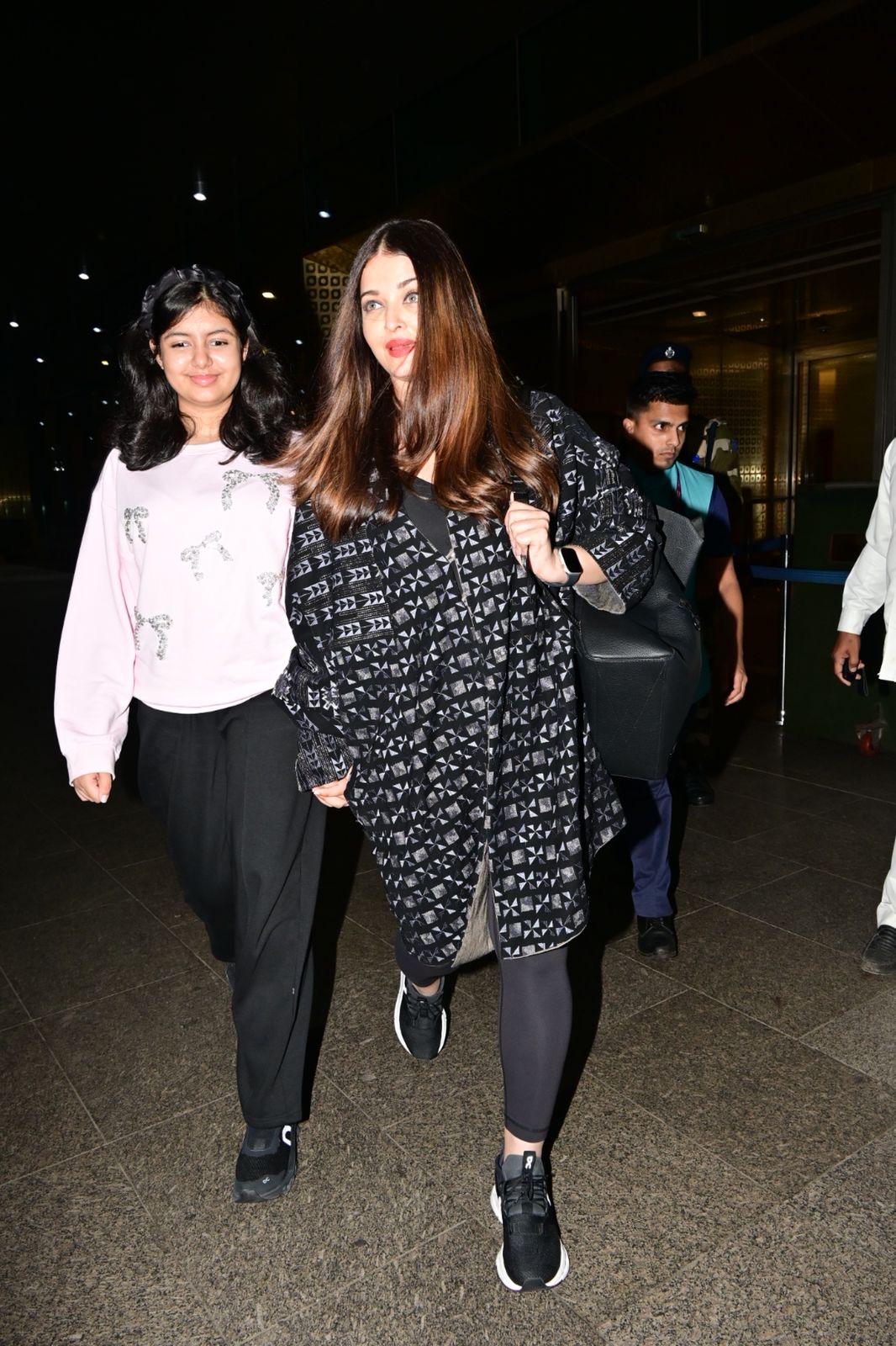 After a smashing time at IIFA 2024, Aishwarya Rai and her daughter Aaradhya Bachchan were clicked at the Mumbai airport