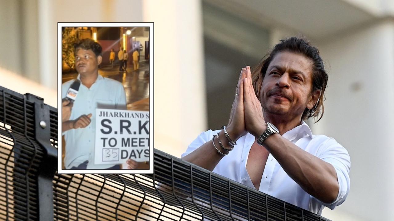 Shah Rukh Khan’s ‘biggest fan’ from Jharkhand has been waiting outside Mannat for 35 days to meet him - watch video