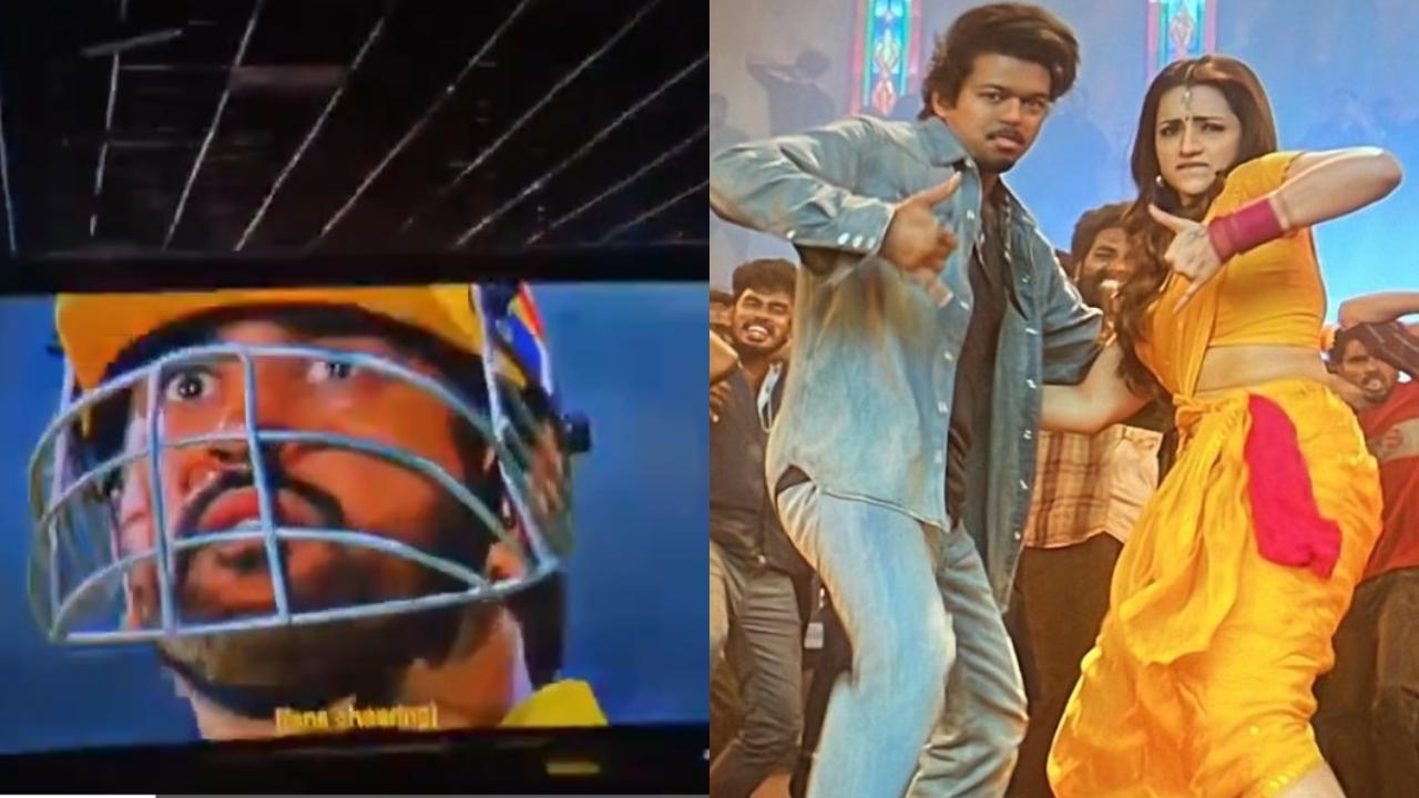 GOAT release: MS Dhoni, Trisha's appearance in Thalapathy Vijay's film makes crowd go wild, watch video