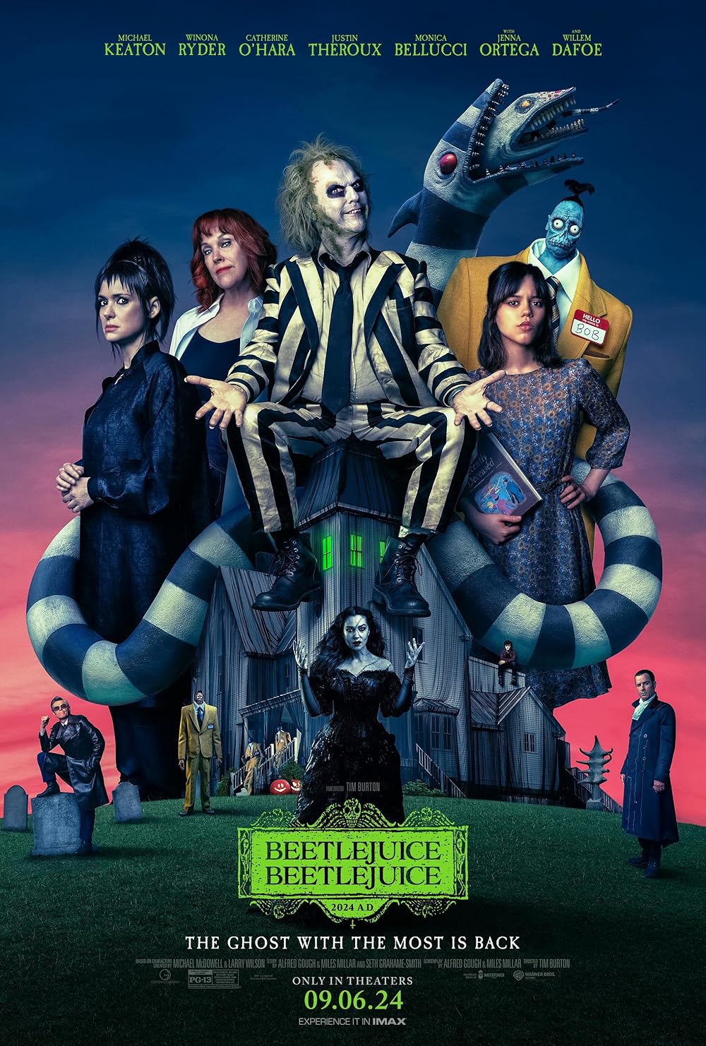 Beetlejuice Beetlejuice (September 6) - Theatre releaseThis sequel to the 1988 supernatural comedy Beetlejuice is directed by Tim Burton and stars Michael Keaton, Winona Ryder, Catherine O'Hara, Justin Theroux, Monica Bellucci, Jenna Ortega, and Willem Dafoe. The Deetz family returns to Winter River after an unforeseen tragedy.