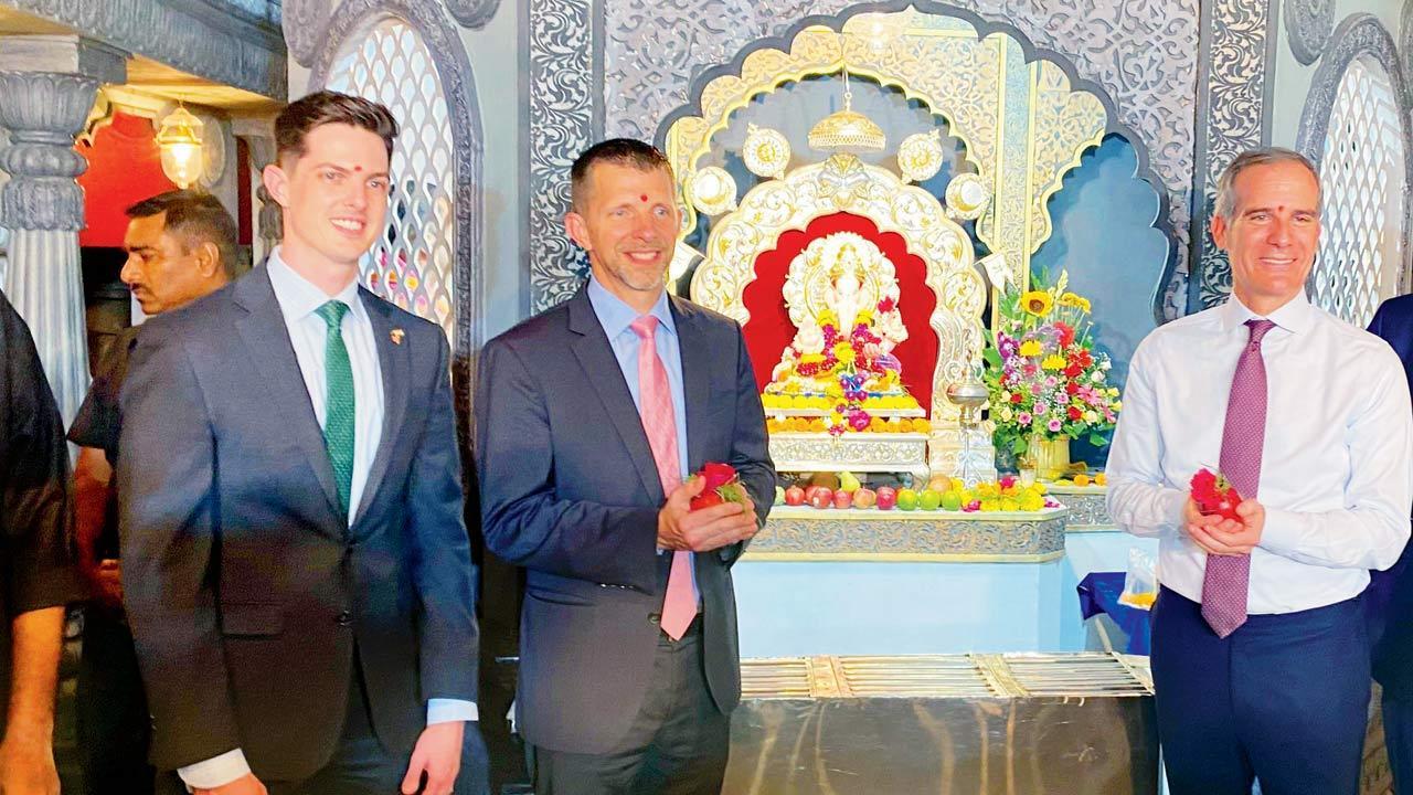 Ganeshotsav 2024: US envoy offers prayers at Mumbai’s first Ganesh pandal