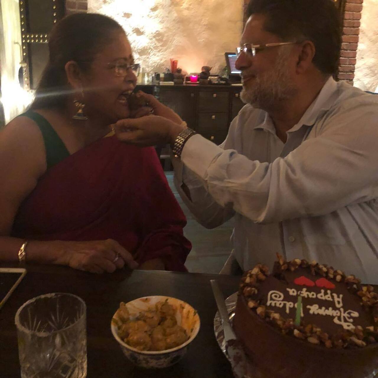 This picture is from Anil Mehta's birthday celebration, posted by Amrita Arora