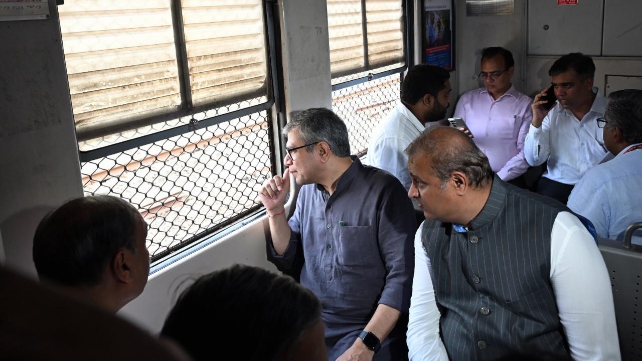 Central Railway General Manager Dharam Veer Meena and other senior officials accompanied Vaishnaw during the train journey