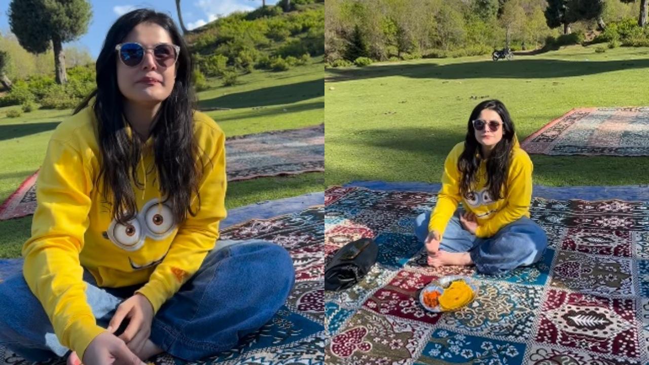 Zareen Khan relishes 'sarson da saag' and 'makkai di roti' in Kashmir