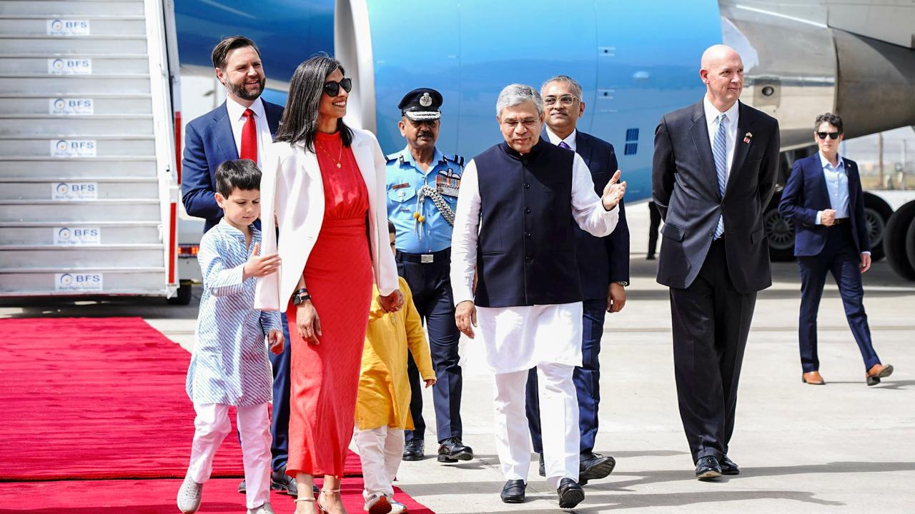 The Vance family, along with other US delegates, arrived at Palam airport in New Delhi, on Monday, April 21. While the couple opted for formal fits, their kids stole the spotlight in Indian ethnic wear but that was not the only highlight, as they took the opportunity to visit some important destinations in India