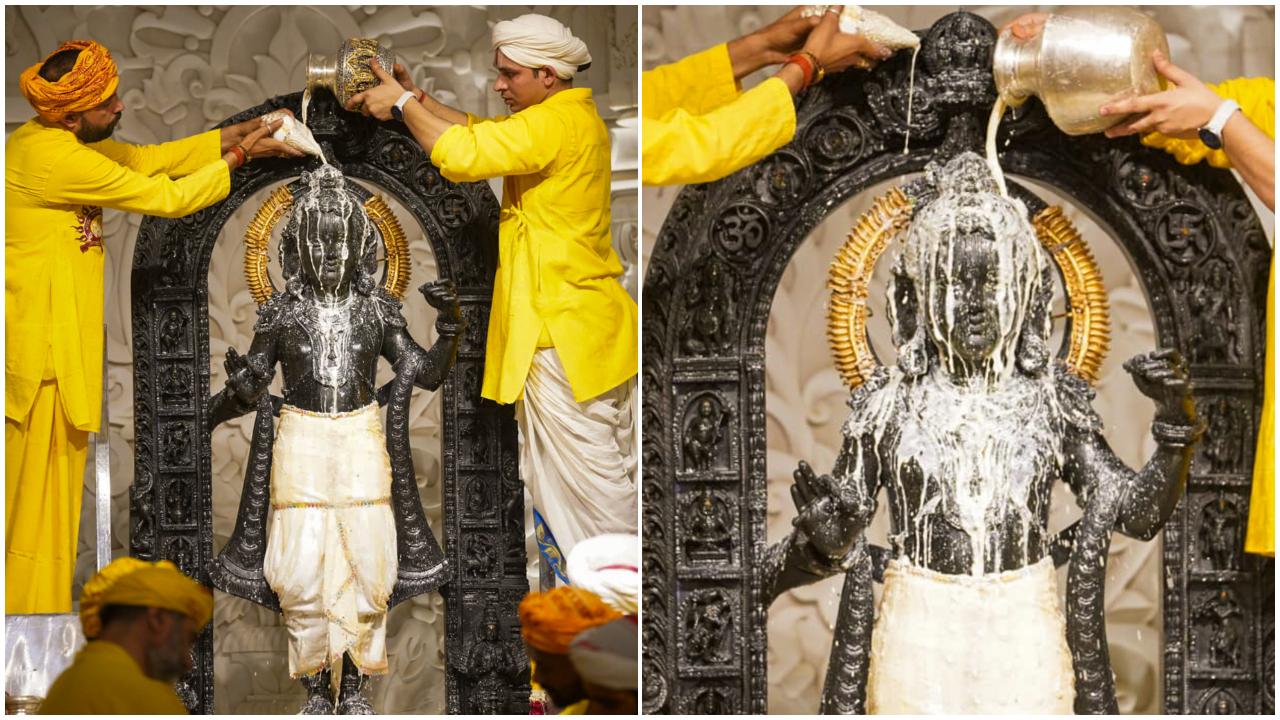The temple was beautifully decorated, and a special 'Surya Tilak' was also applied on the revered idol of Lord Ram at noon. A beam of sunlight precisely directed on the forehead of the idol formed a celestial tilak.