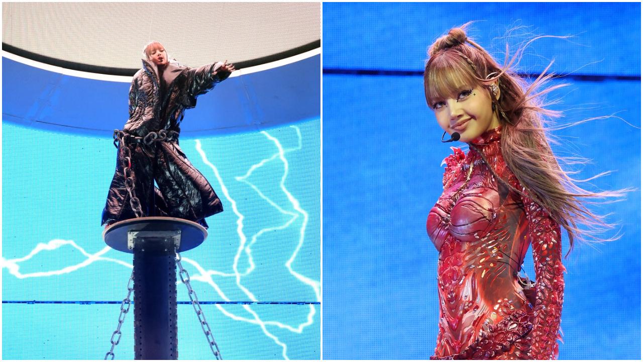 Thai singer and BLACKPINK's Lisa, who was also seen in The White Lotus Season 3, performed at Sahara Tent during the festival on April 18