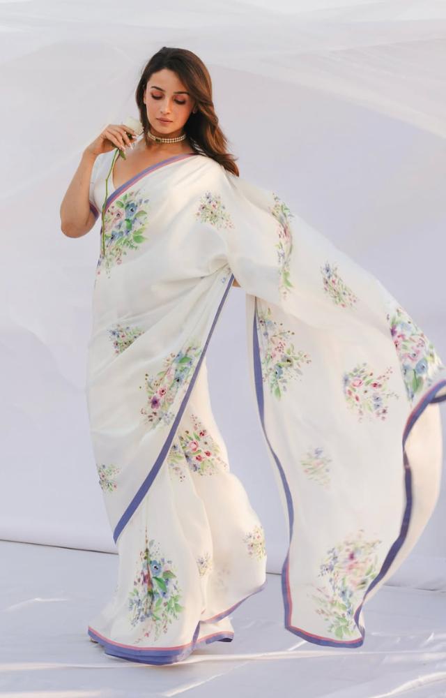 Give a desi twist to your Easter outfit with a breezy floral saree. You can also opt for simple yet stylish kurta sets.