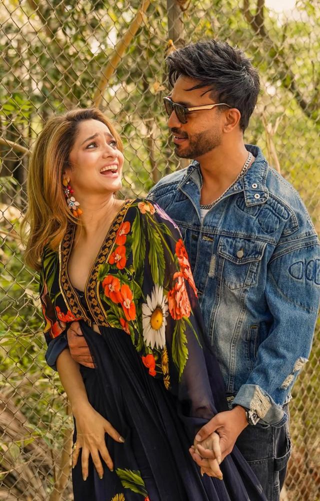 Today, Ankita dropped a series of happy pictures from their new photoshoot