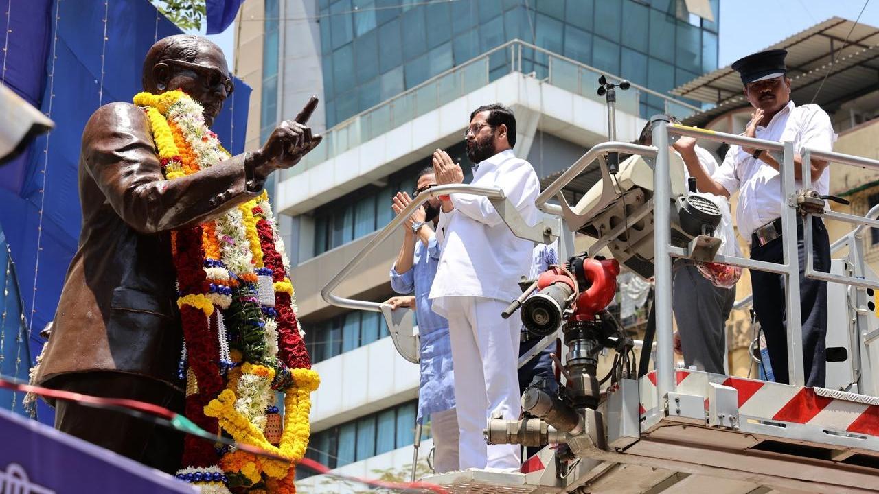 Babasaheb Ambedkar Jayanti 2025: Shinde joins TMC officials to pay tributes