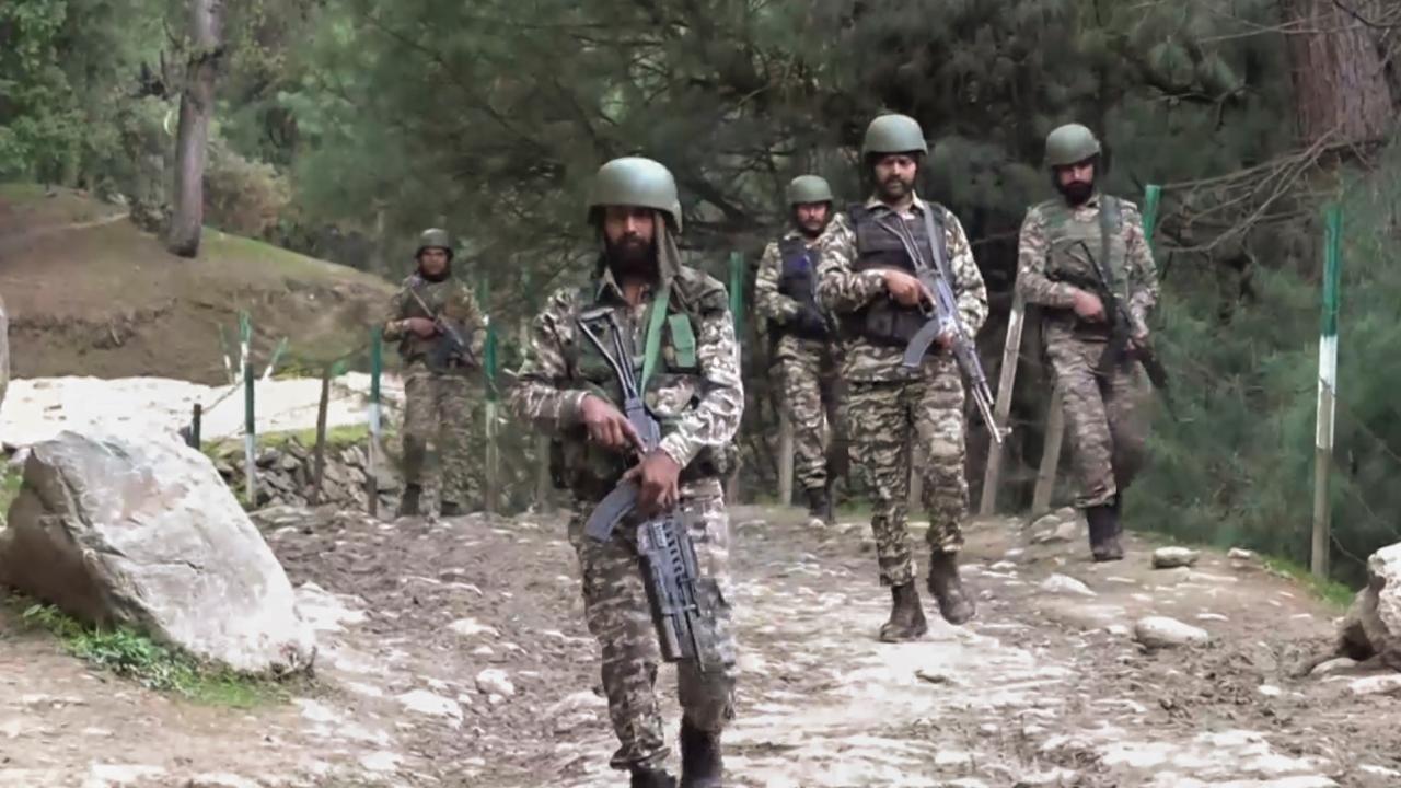 The forces are deployed in large numbers to prevent any untoward incidents