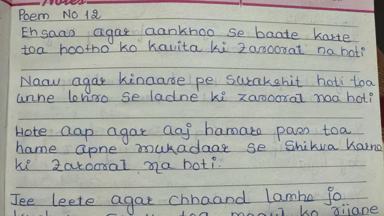 Getting busy with her life, the Santacruz-based mother donned many roles including administration in the family-run business but in the meantime, Apeksha always had this love for Hindi poetry, and used to scribble it in her notebook and phone later