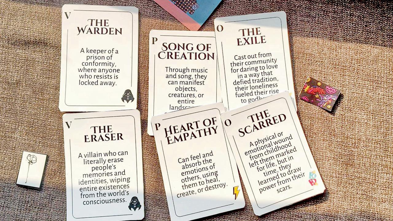 A deck of cards elaborates the details of the queer mythology in the game. Pics courtesy/Abhishek Lamba