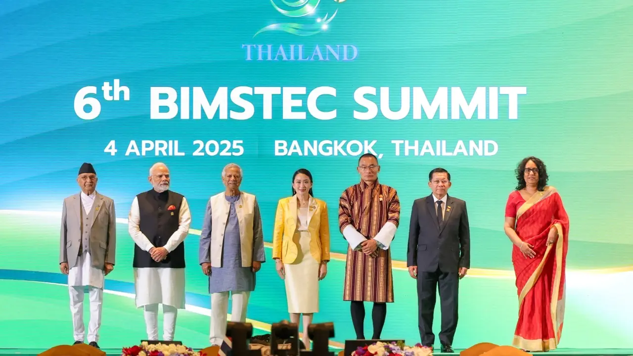 The BIMSTEC Summit, hosted by Thailand, is attended by leaders from India, Bangladesh, Nepal, Myanmar, Sri Lanka and Bhutan