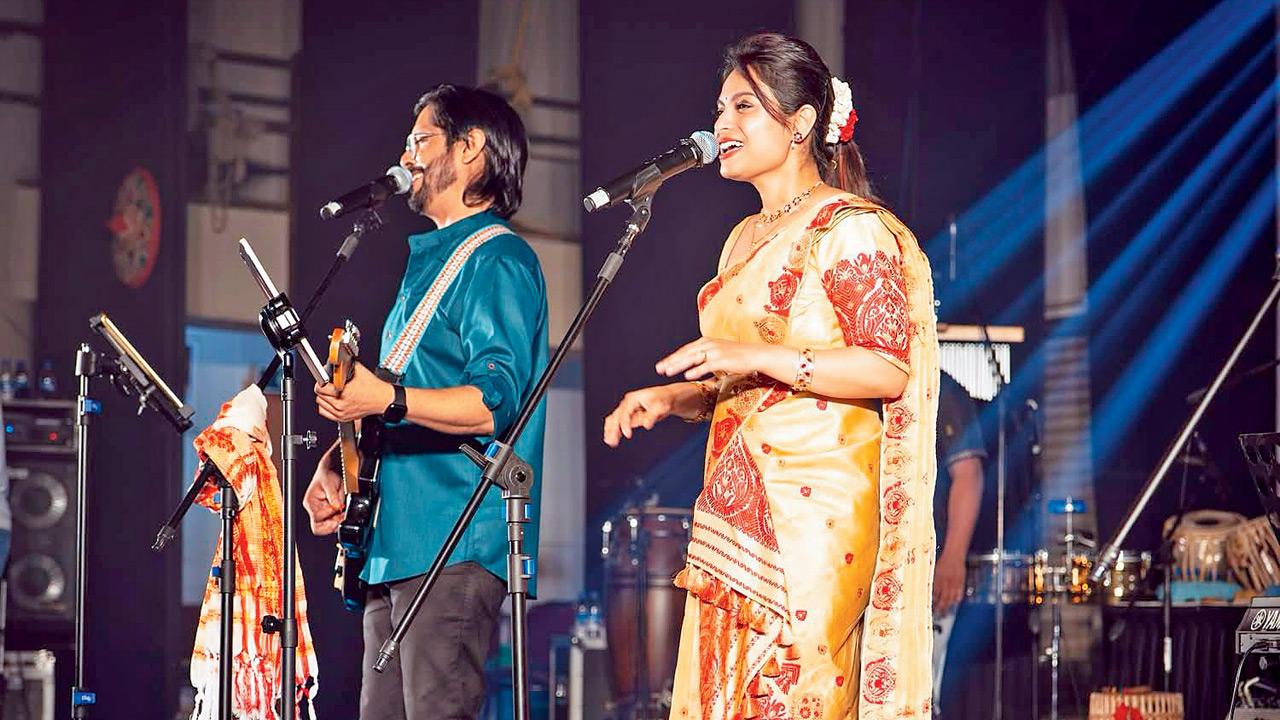 A moment from the band, Bound Morphemes’ performance. Pic courtesy/Assam Association