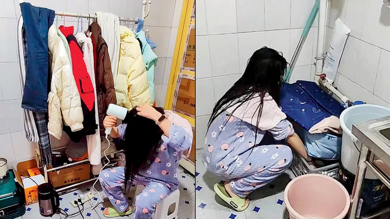 Coming from a poor family, this woman could not afford to pay rent.  PIC/odditycentral.com 