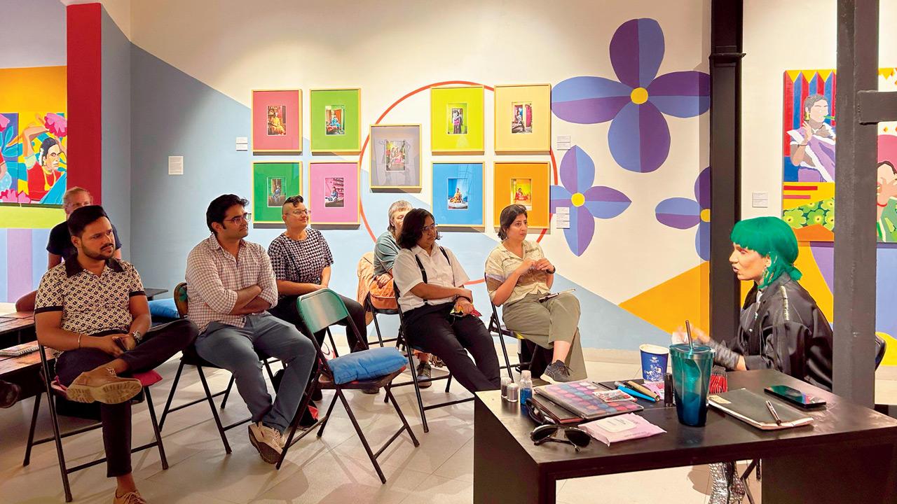 Arora interacts with participants during a previous workshop.  pic courtesy/HARLEEN CHATHA