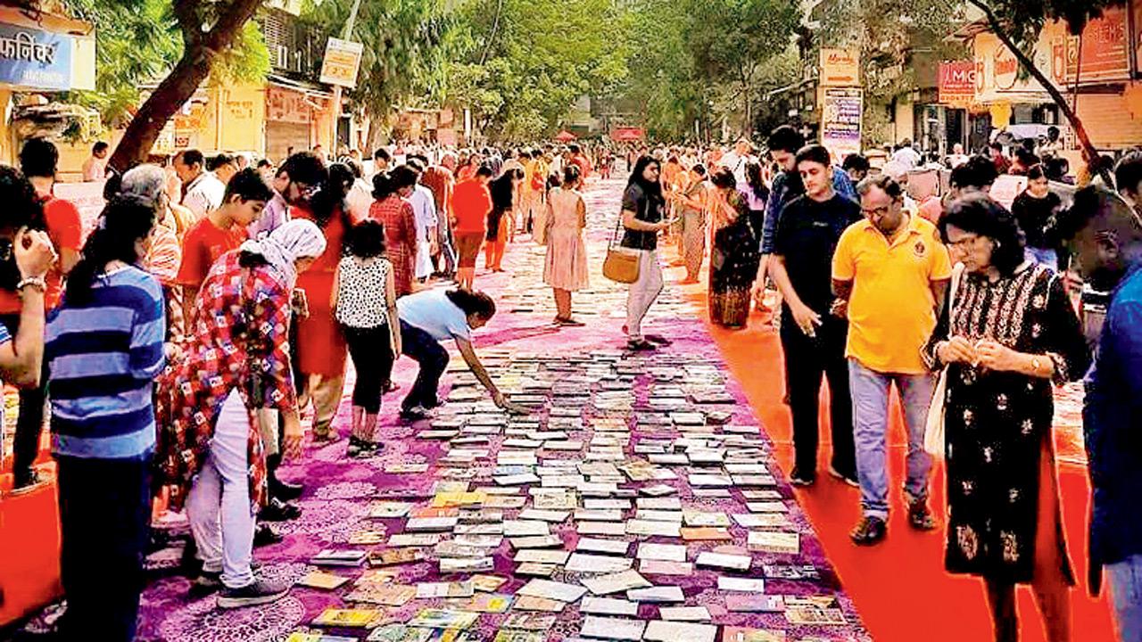 A moment from a previous edition of the book street. Pic courtesy/Bhushan Patki